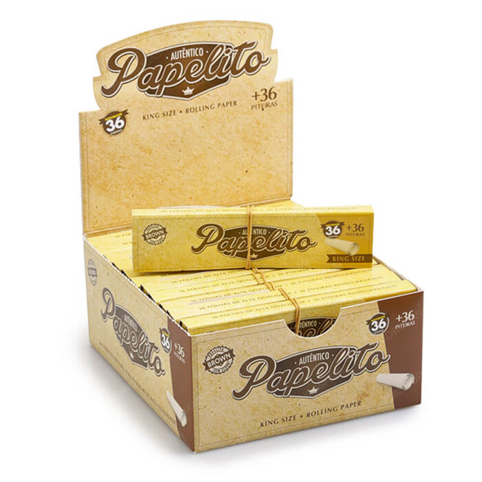 Seda Papelito Brown King Size com Piteira (Display com 24)