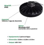 Luminária para Estufa Agrícola Master Plants Agroled 200w com Chip Led SMD 3500K + Deep Red 660nm